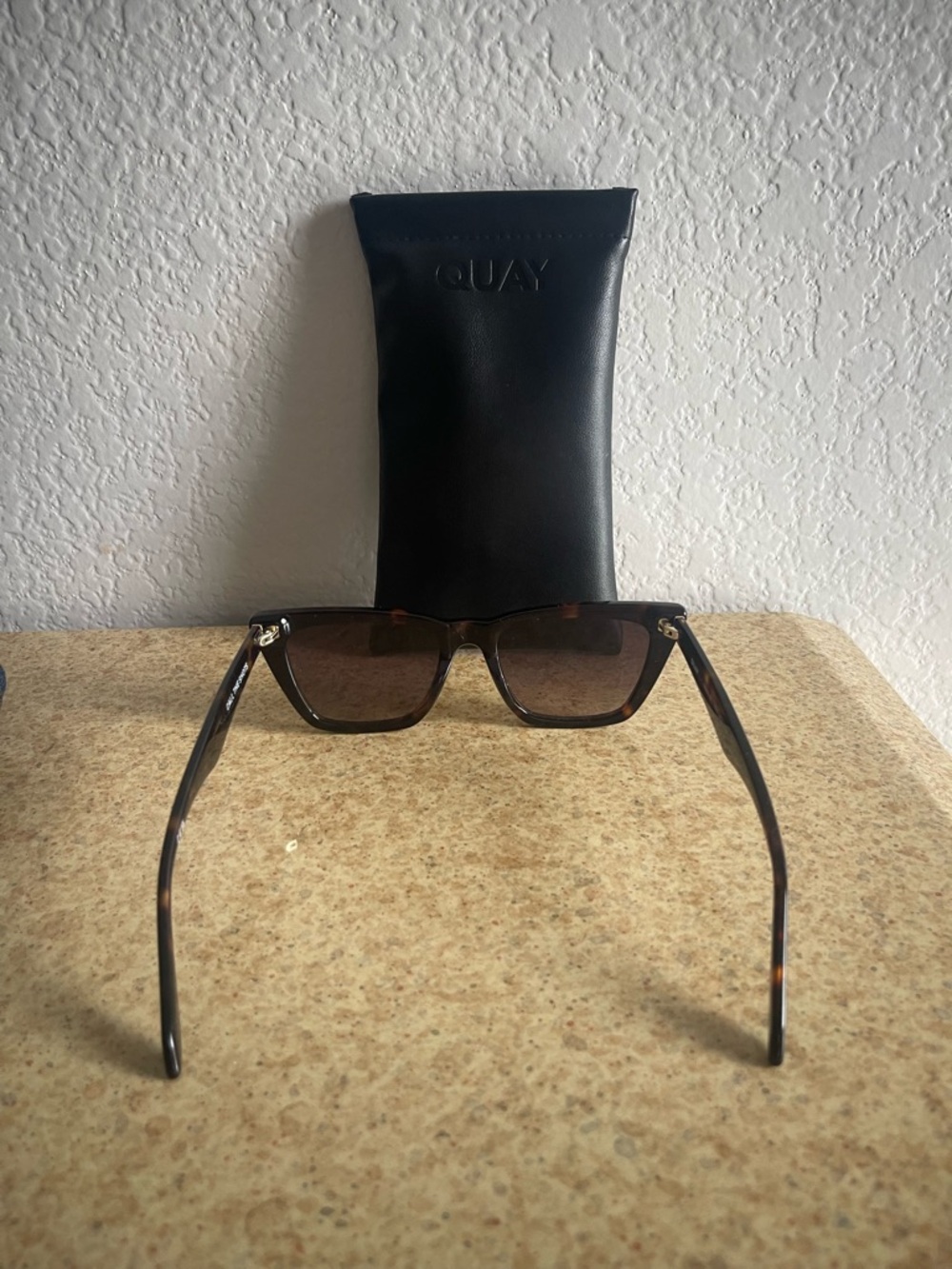 Quay Australia Brown Tortoiseshell Cat-Eye Call The Shots Sunglasses - Picture 3 of 5